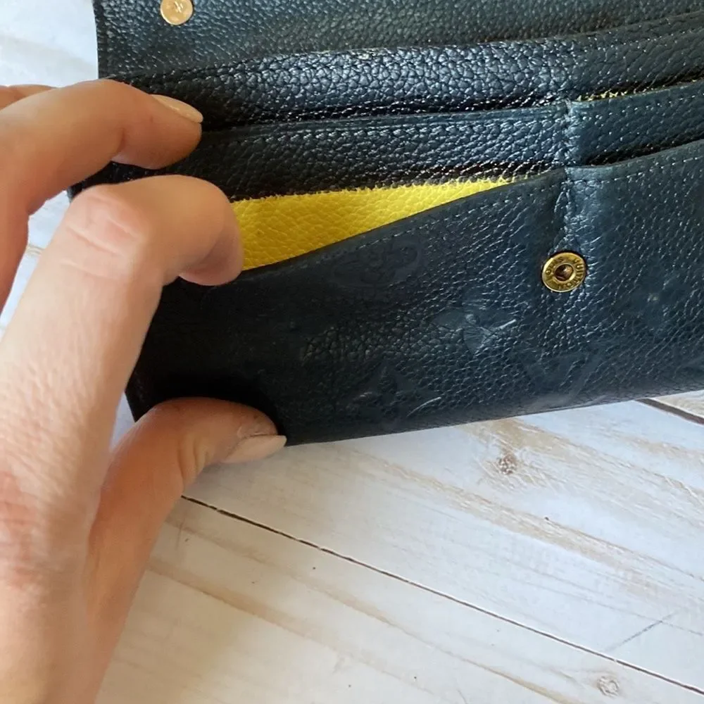 Louis Vuitton Black Crossbody Wallet with Gold Chain
